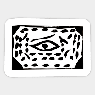 Eye looking through a hole Sticker